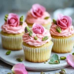 Delightful Vegan Mini Rose Pistachio Cupcakes for Every Celebration