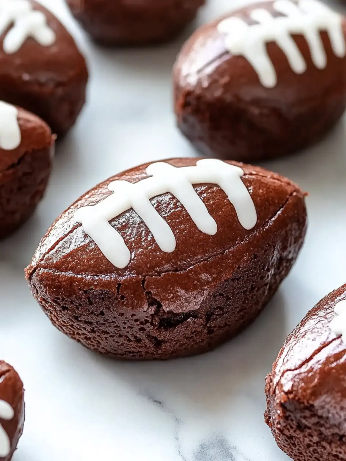 Tasty Football Shaped Brownies Recipe