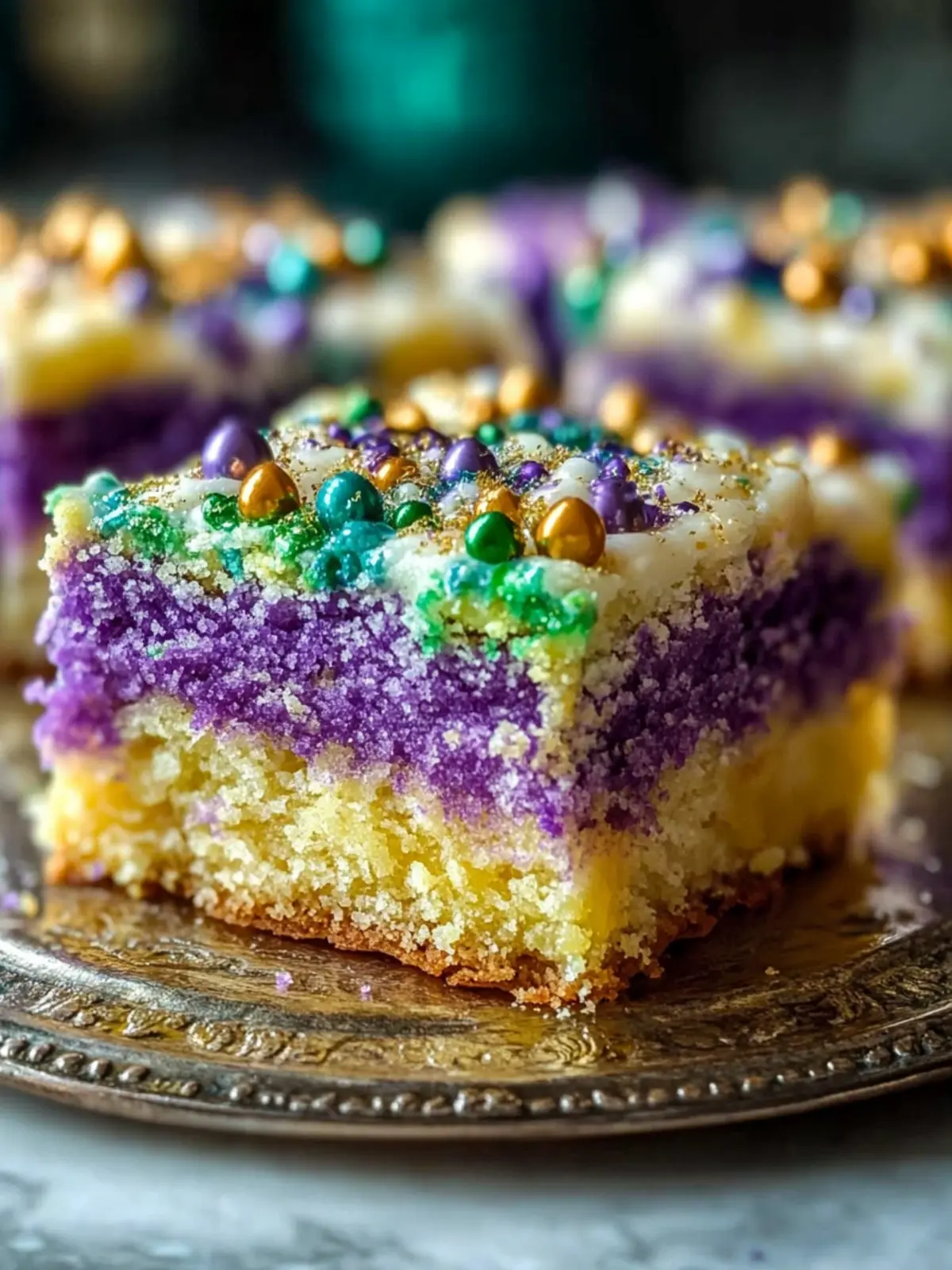 Mardi Gras King Cake Bars: Amazing Festive Treat