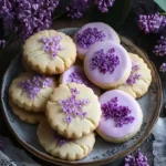 Lilac Shortbread Cookies