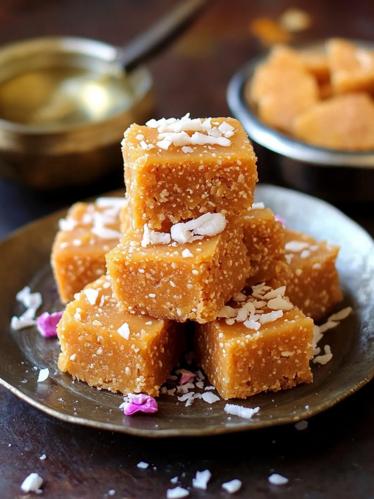 Dulce De Leche Coconut Burfi Recipe