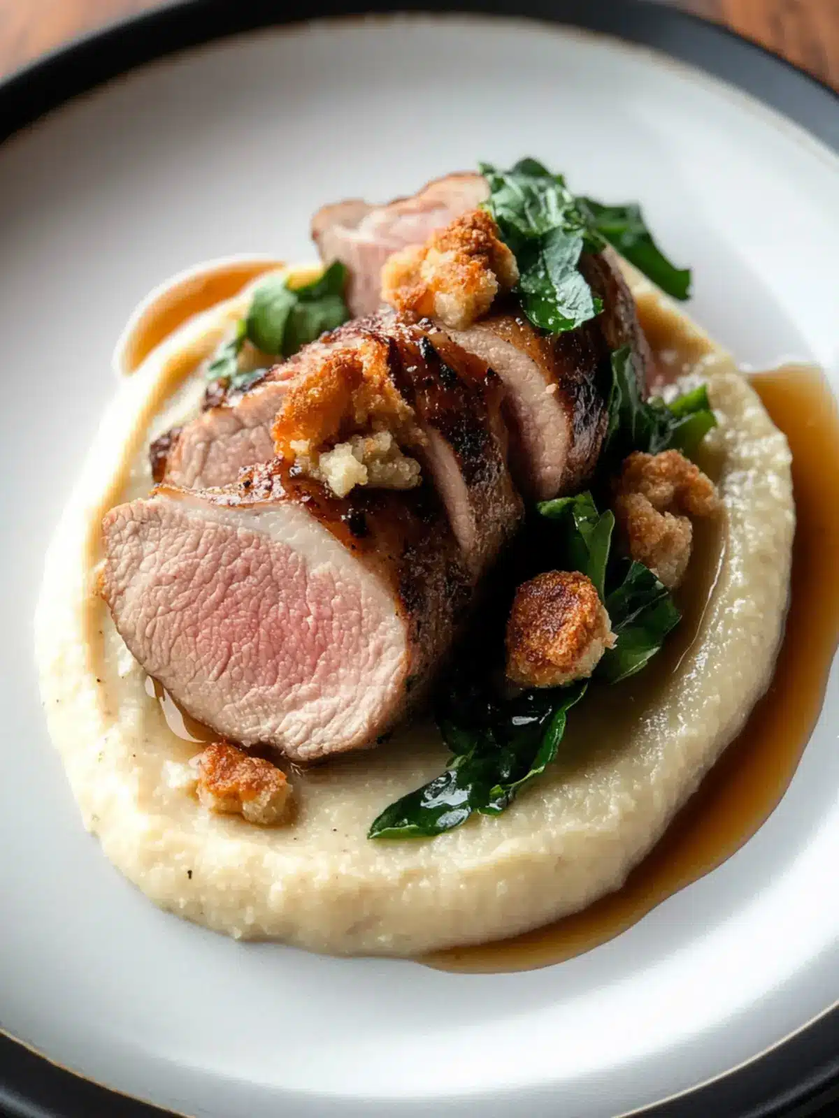 Pork Tenderloin with White Bean Puree