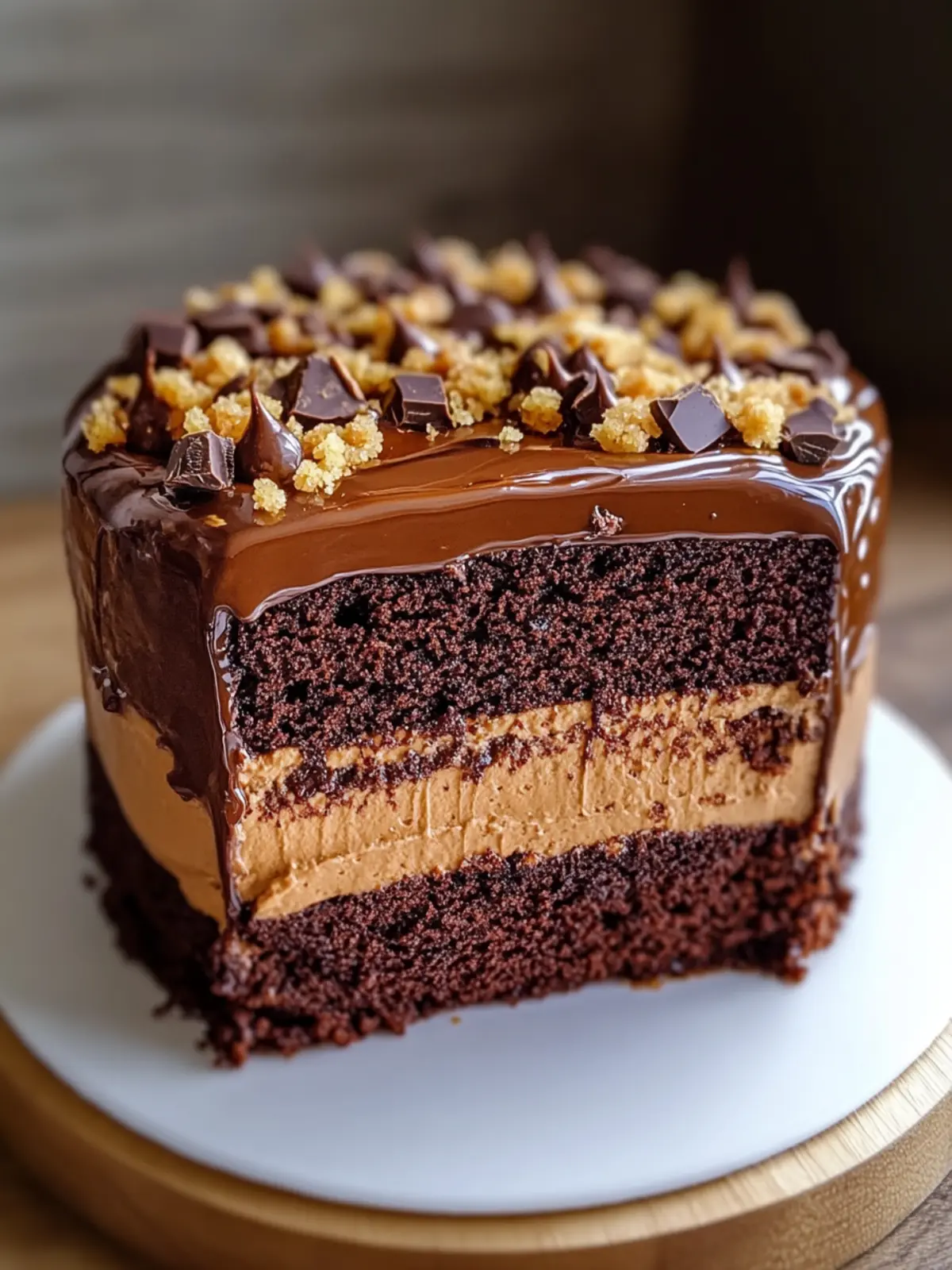 Chocolate Caramel Toffee Cake