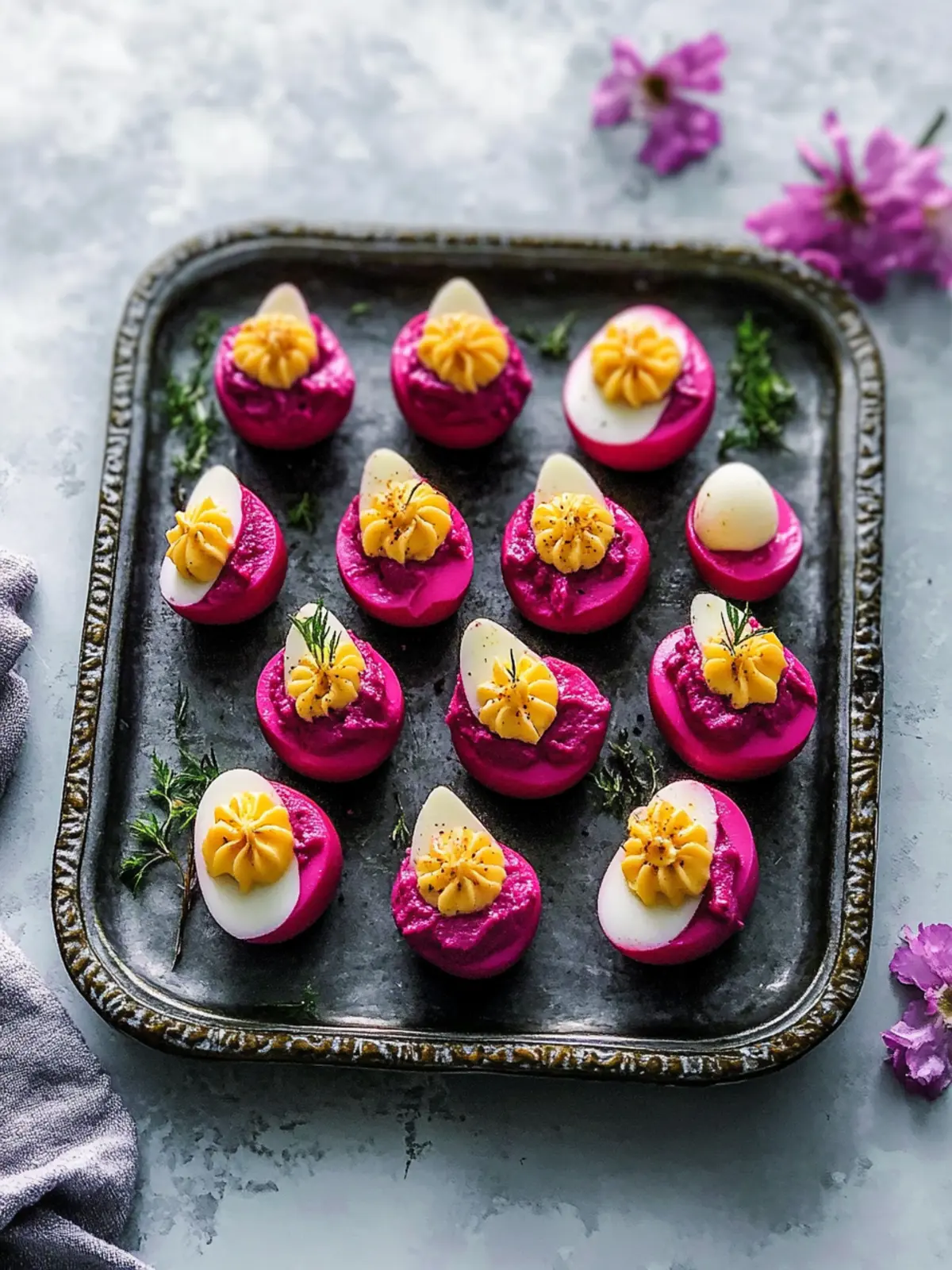 Beet-Dyed Deviled Eggs: Brighten Your Easter Table! 5 Beet-Dyed Deviled Eggs
