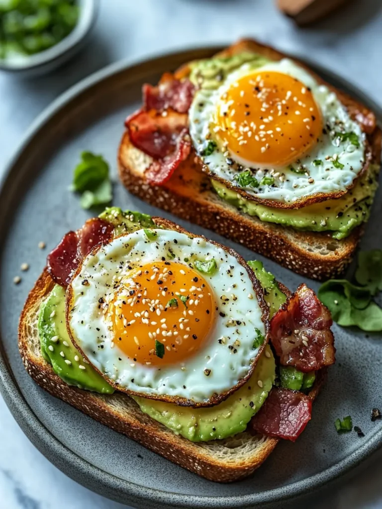 Healthy Bacon-Egg and Avocado Toast