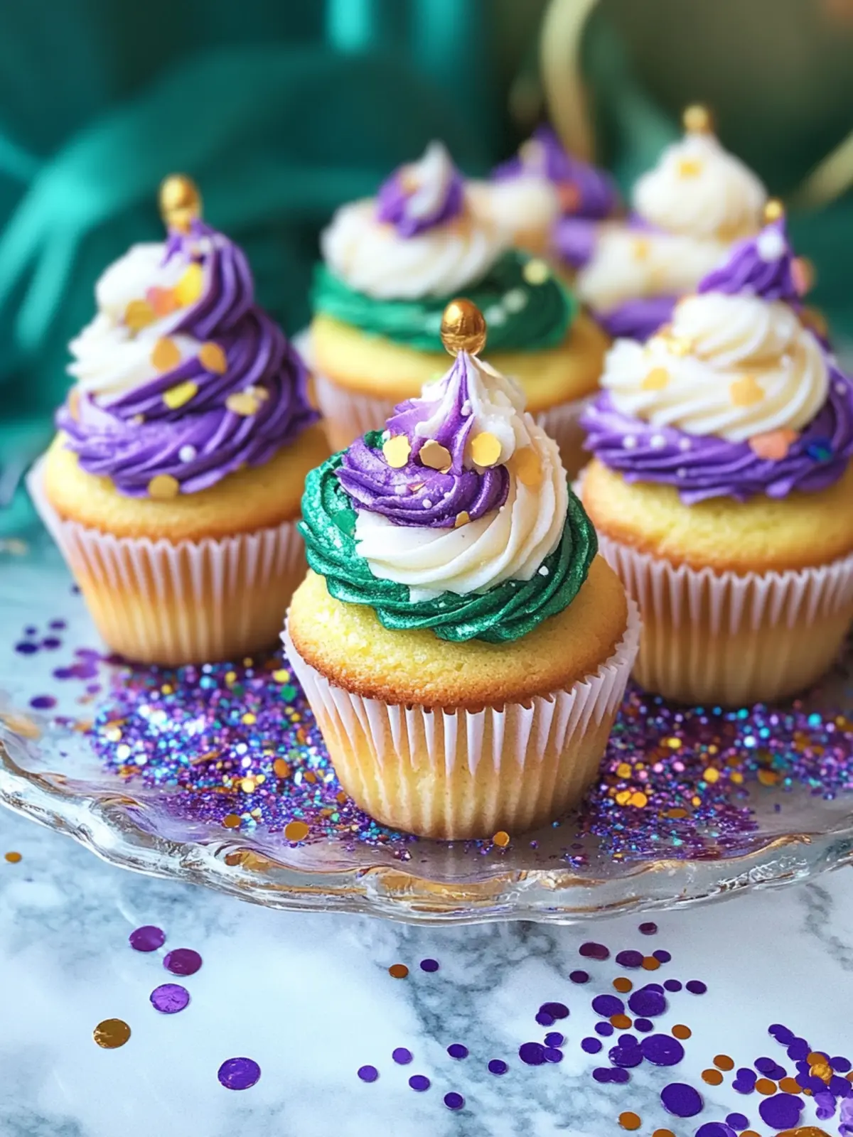 Mouthwatering King Cake Cupcakes Perfect for Mardi Gras Festivities 5 King Cake Cupcakes