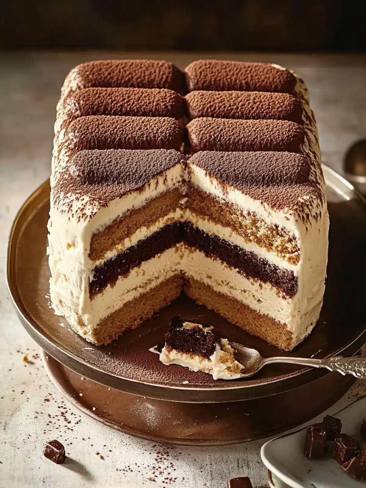 tiramisu ice-cream layer cake