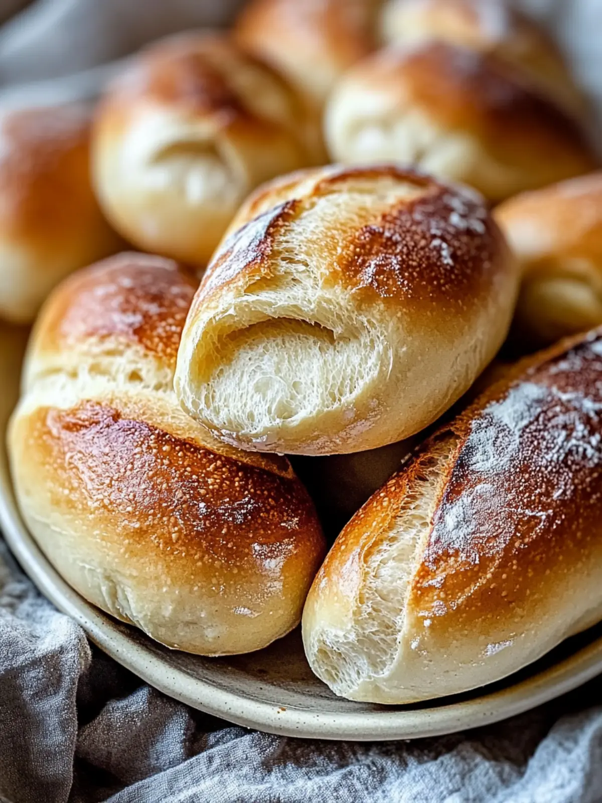Crusty Chewy French Bread Rolls Artisan Perfection at Home: Perfectly Soft Inside