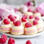 Rose Raspberry Macarons
