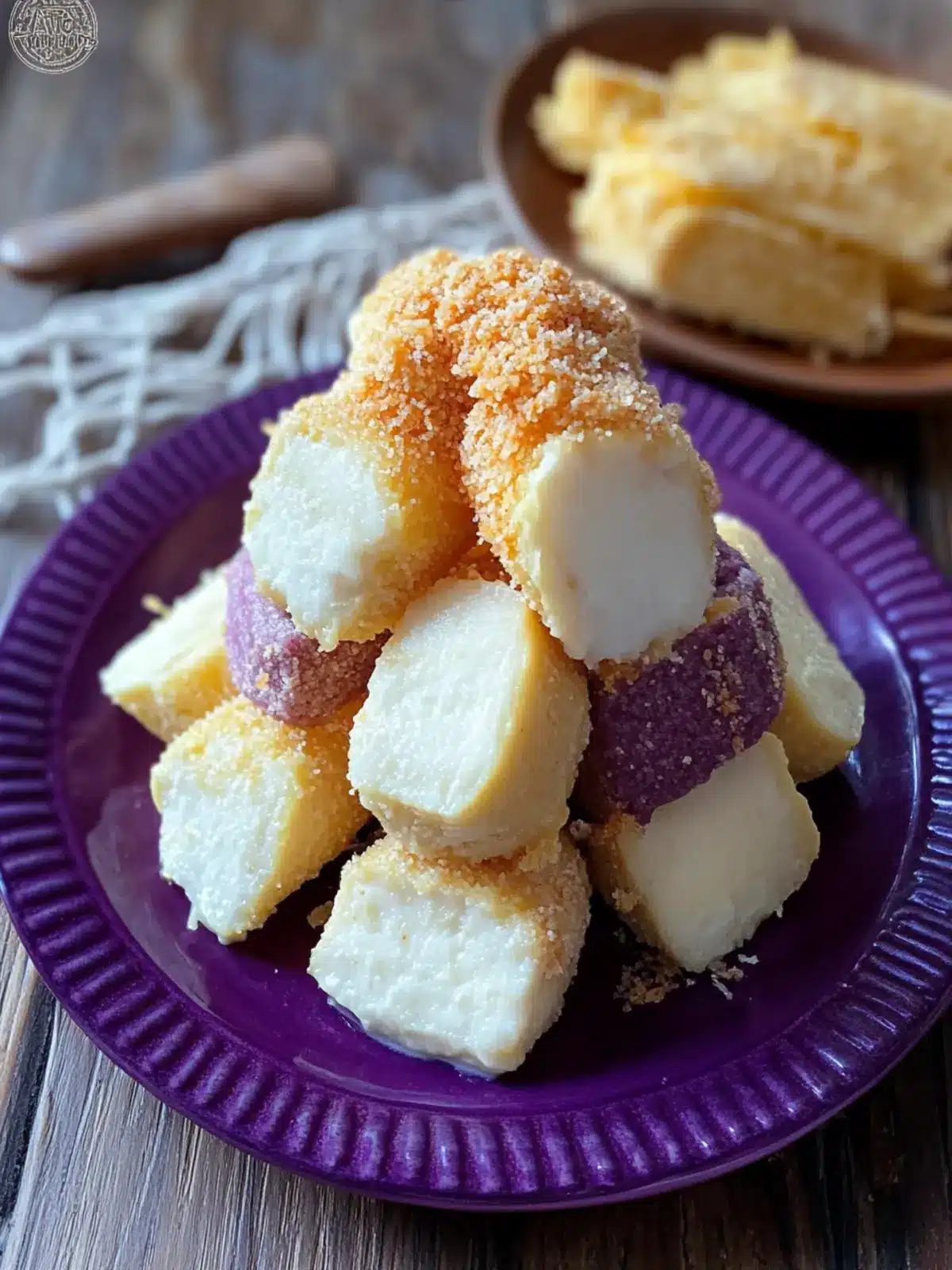 Homemade Tikoy – 3 Flavors (White, Ube, Brown Sugar)