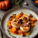 Seared Scallops with Butternut Squash and Crunchy Hazelnuts 10 Seared Scallops with Butternut Squash and Hazelnuts