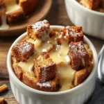Bread Pudding Recipe with Vanilla Caramel Sauce