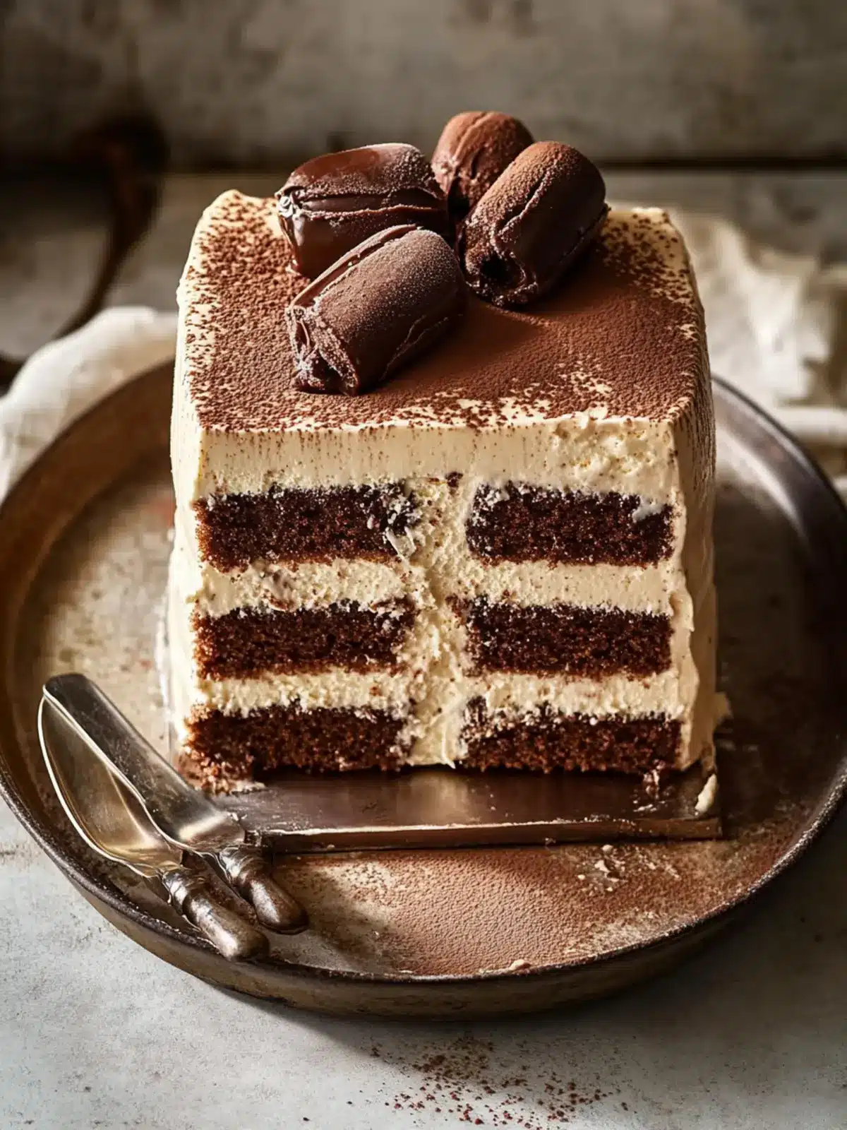 tiramisu ice-cream layer cake