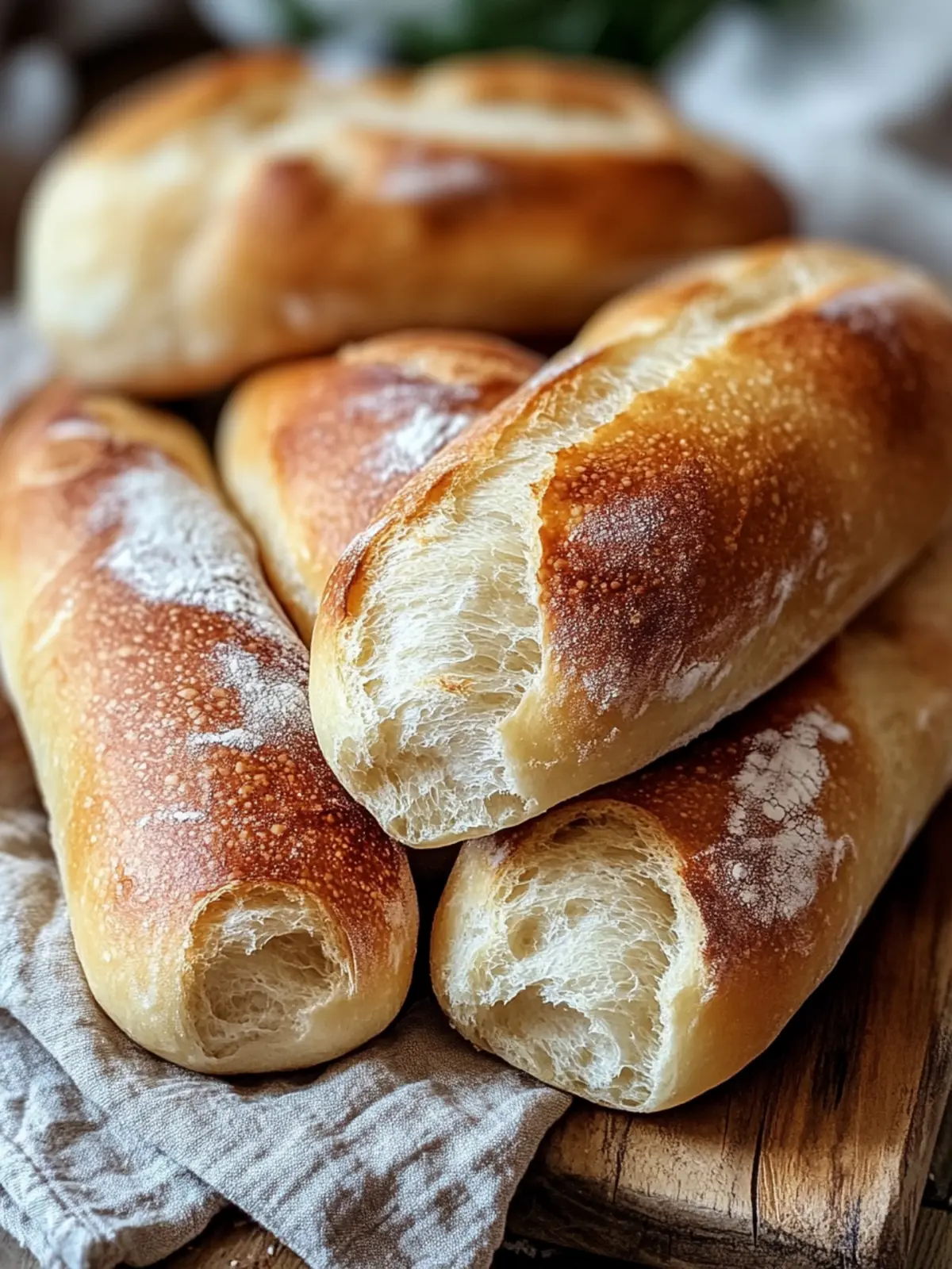 Crusty Chewy French Bread Rolls Artisan Perfection at Home: Perfectly Soft Inside