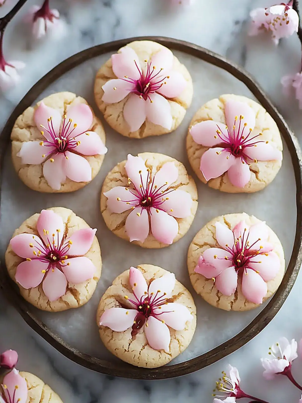 Sweet Cherry Blossom Cookies