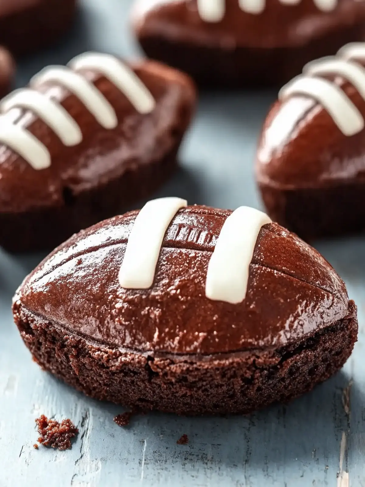 Tasty Football Shaped Brownies Recipe