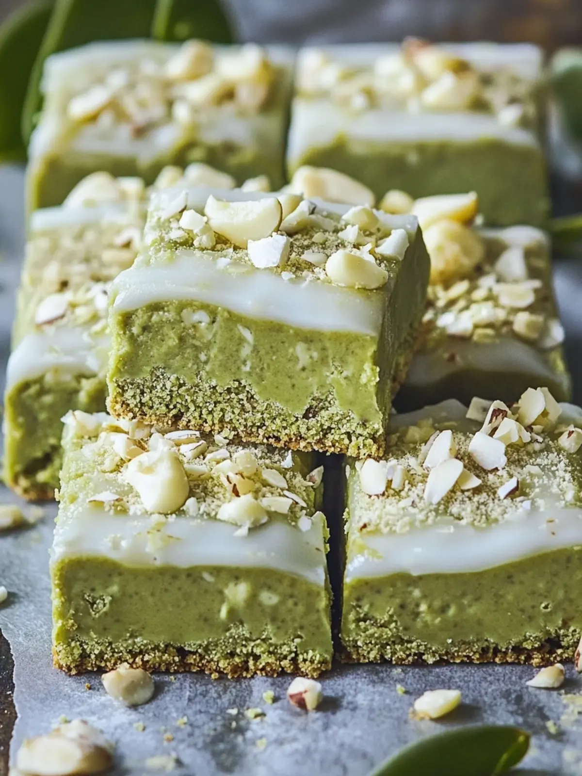 Coconut Matcha Macadamia Bars with White Chocolate Glaze Bliss 3 Coconut Matcha Macadamia Bars with White Chocolate Glaze :: Gluten-Free, Grain-Free, Dairy-Free, Refined Sugar-Free