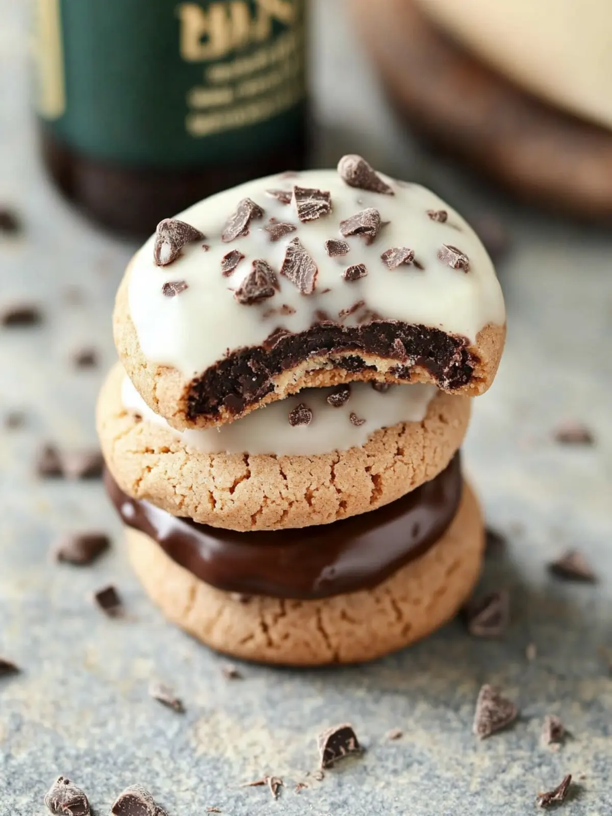 Bailey’s Chocolate Dipped Cookies