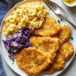 Schnitzel Over Buttered Spätzle with Sweet and Sour Cabbage Bliss 3 Schnitzel Over Buttered Spätzle with Sweet and Sour Cabbage