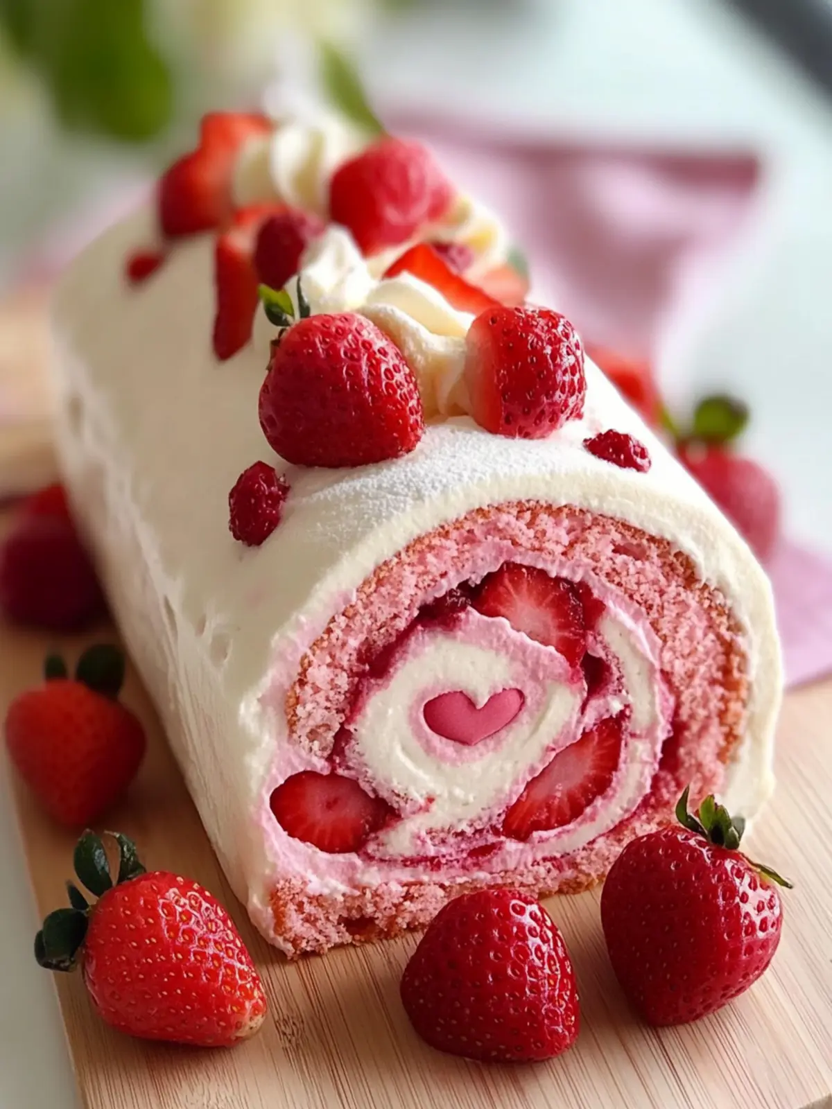 Sweetheart Strawberry Roll Cake: A Romantic Dessert Recipe