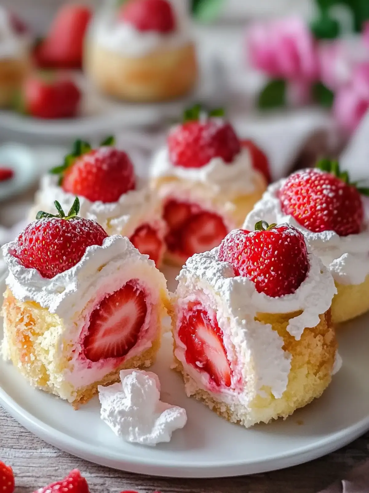 Strawberry Shortcake Cheesecake Rolls