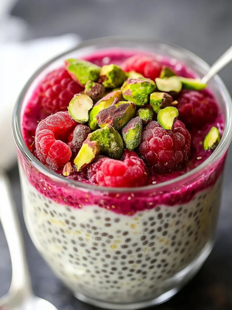 Raspberry Pistachio Chia Pudding
