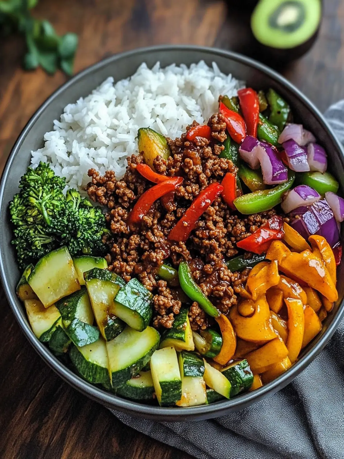 Spicy Ground Beef Stir-Fry Bowl with Garlic Veggies Bliss 5 Spicy Ground Beef Stir-Fry Bowl with Garlic Veggies & Steamy Rice