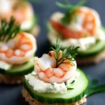 Baby Shrimp & Cucumber Canapés with Boursin