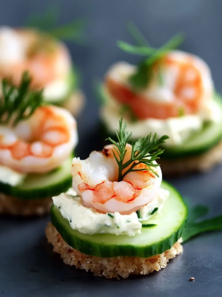 Baby Shrimp & Cucumber Canapés with Boursin