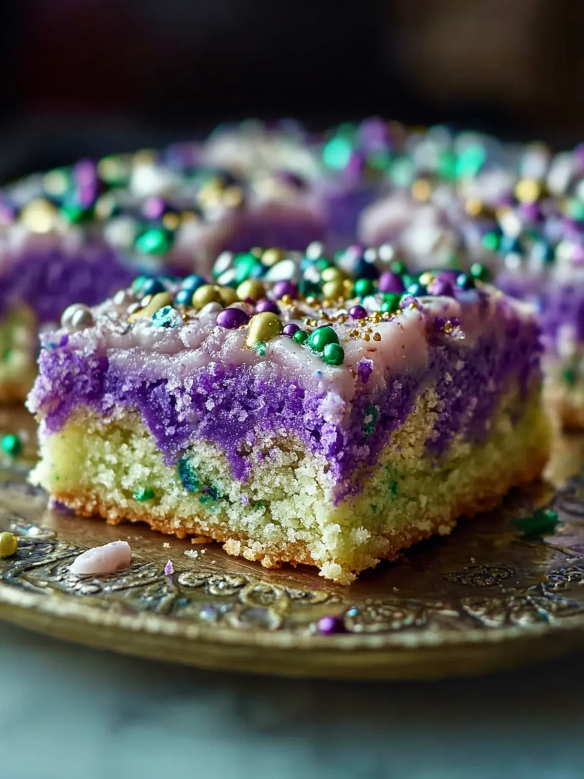 Mardi Gras King Cake Bars: Amazing Festive Treat