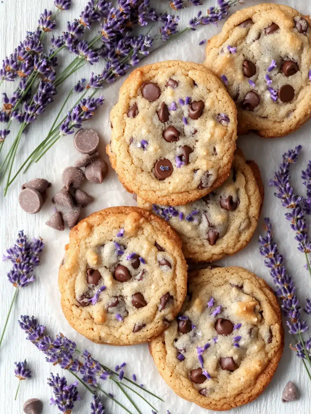 Lavender Chocolate Chip Cookies