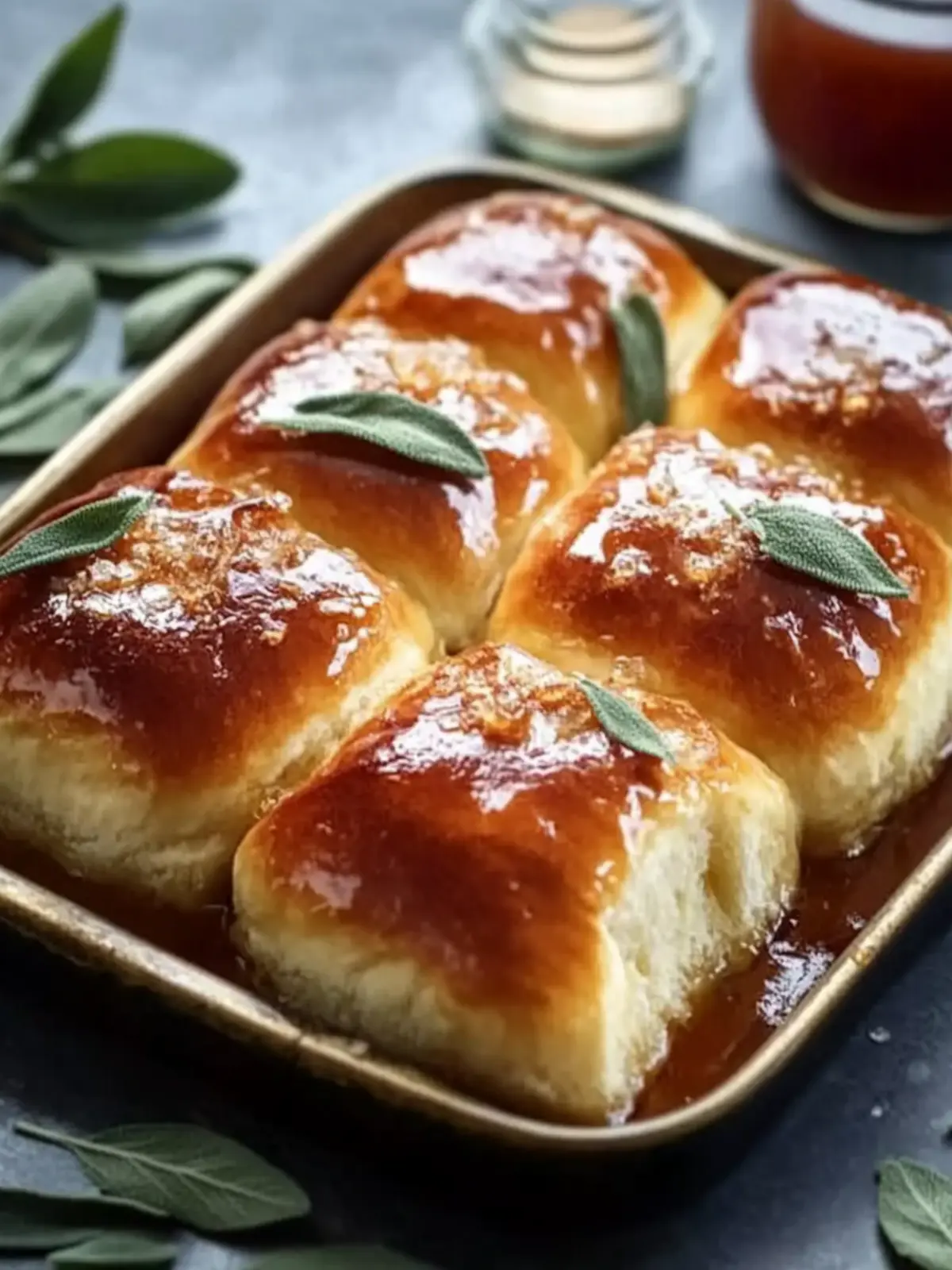 Salted Sage Honey Butter Brioche Rolls Recipe