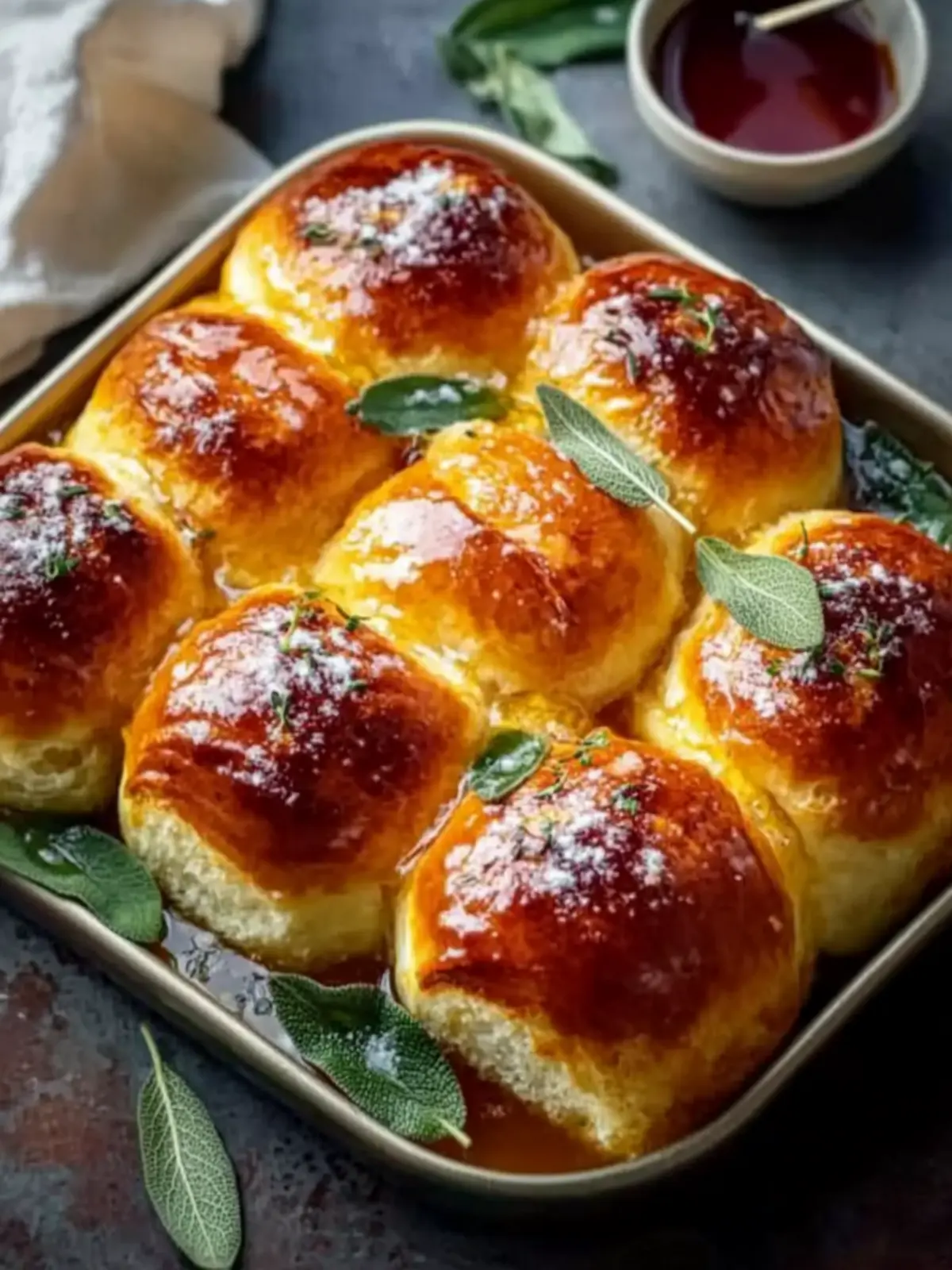 Salted Sage Honey Butter Brioche Rolls Recipe