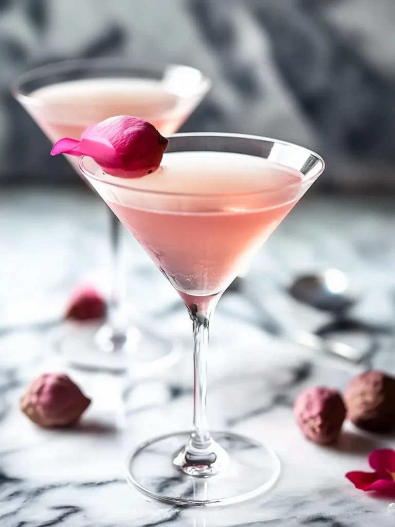 The Pink Martini – Lychee, Rose & Gin Martini