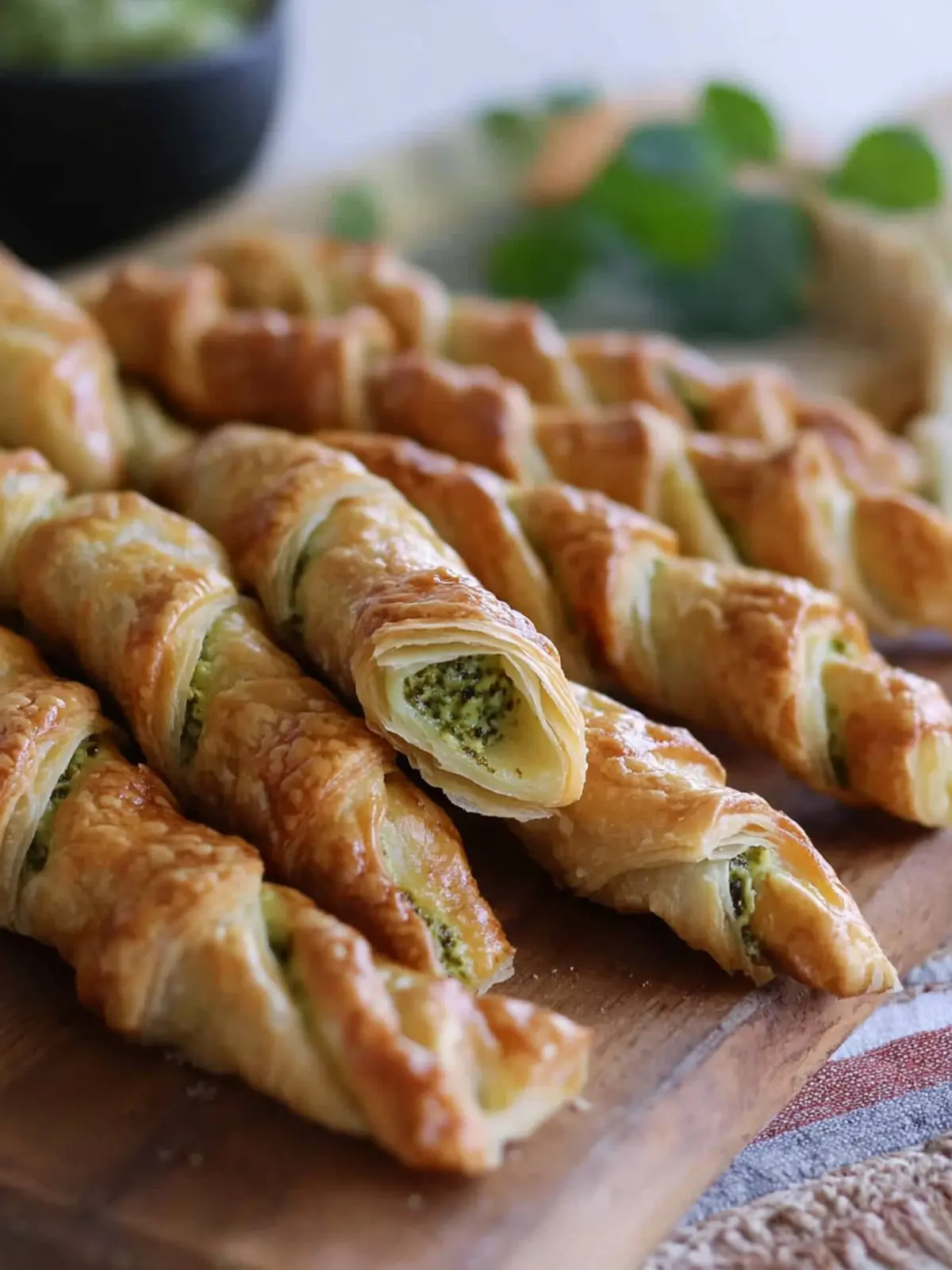 Gluten Free Cheese and Pesto Straws (Dairy Free) using Jus-Rol Gluten Free Puff Pastry