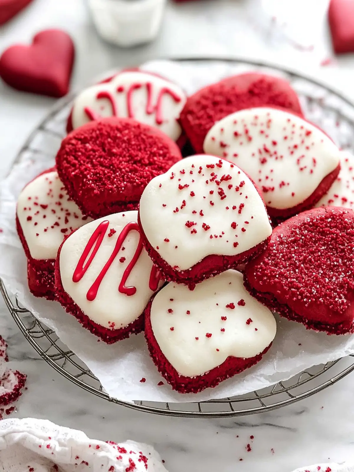 Red Velvet Shortbread Cookies