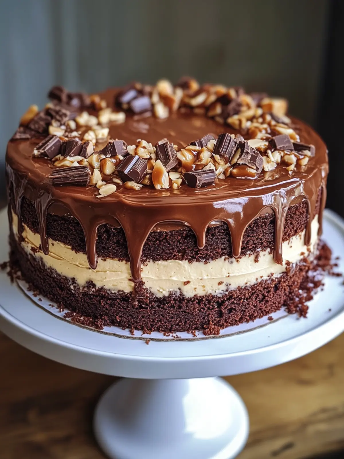 Chocolate Caramel Toffee Cake