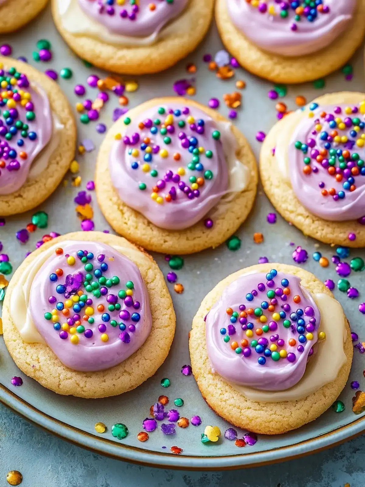 Delicious Mardi Gras Cookies with Creamy Frosting to Celebrate