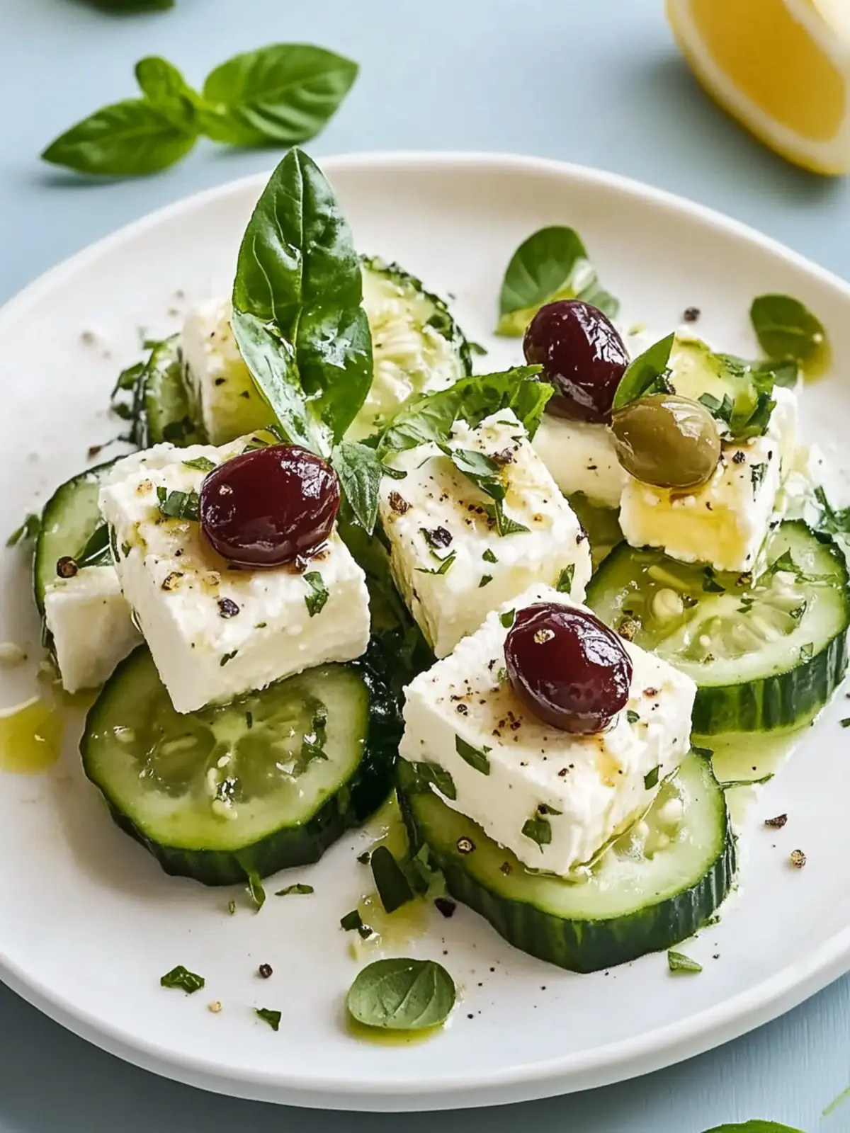 Feta Spieße mit Gurke Rezept – Refreshing Healthy Snack Idea 2 Feta Spieße mit Gurke Rezept