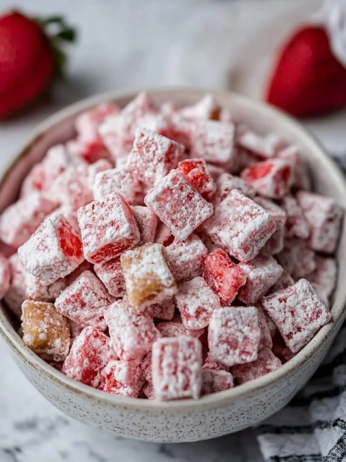 Delicious Strawberry Shortcake Puppy Chow Recipe