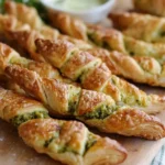 Gluten Free Cheese and Pesto Straws (Dairy Free) using Jus-Rol Gluten Free Puff Pastry