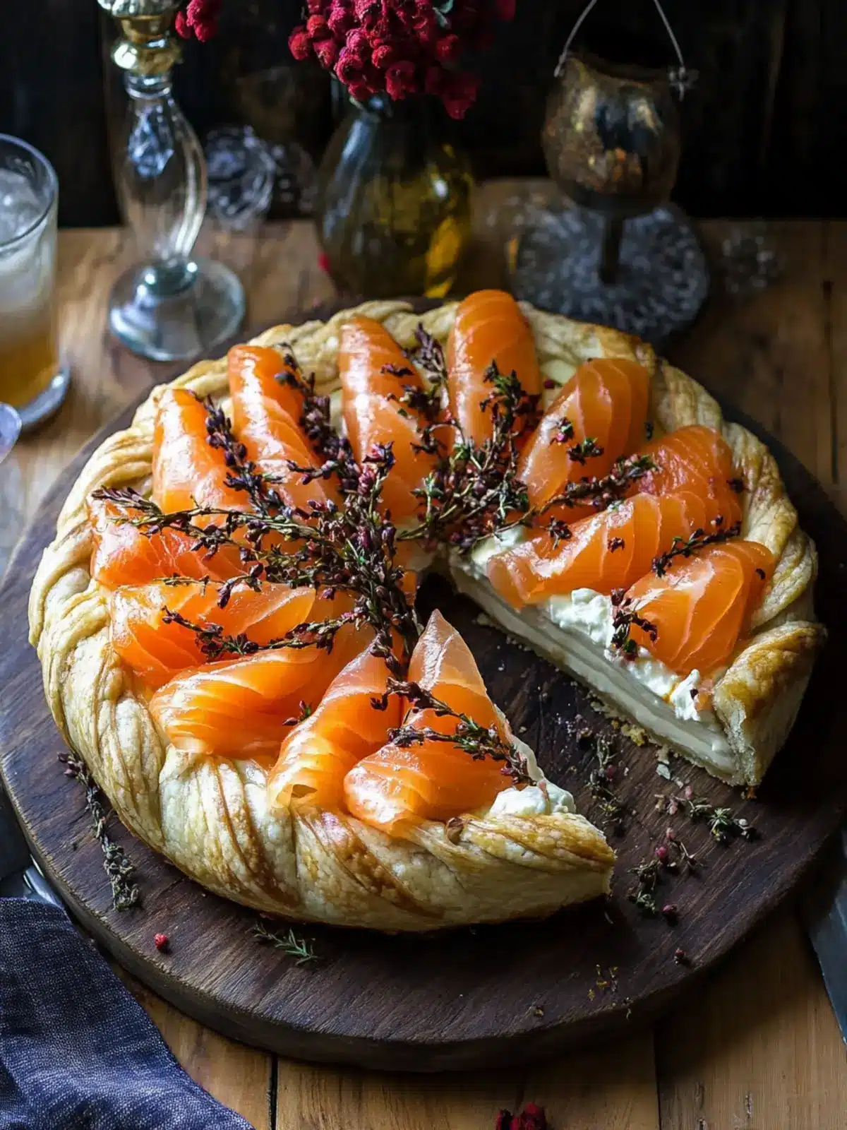 Smoked Salmon Cream Cheese Tarte Soleil