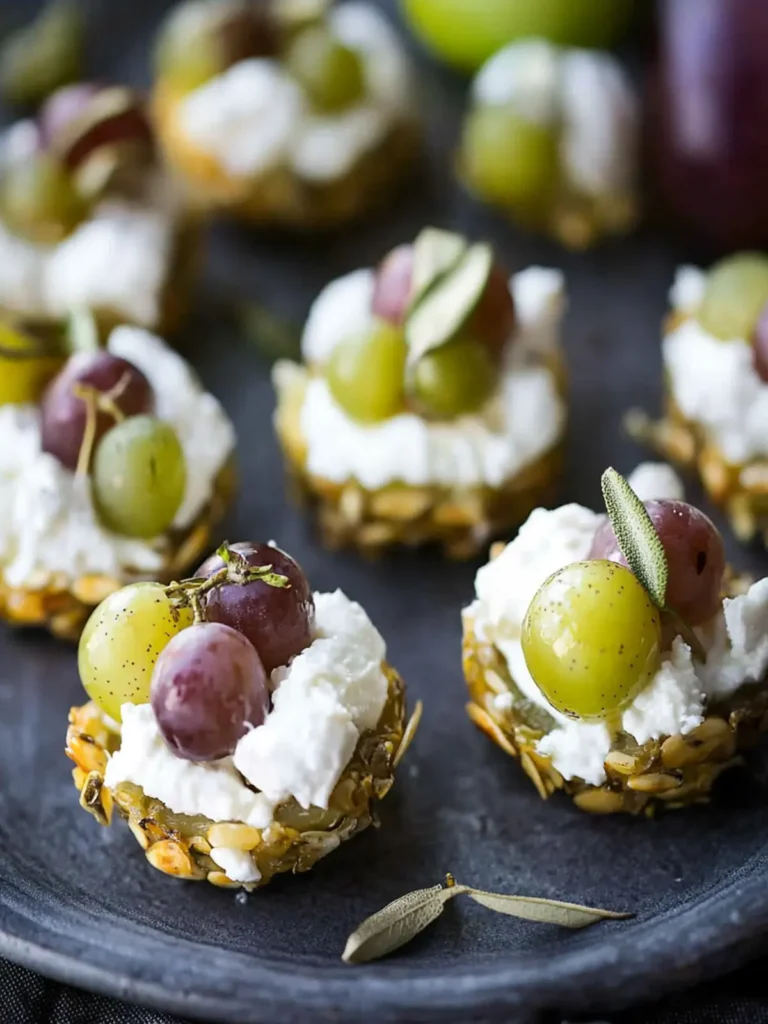 Grape Stuffed Goat Cheese Appetizers