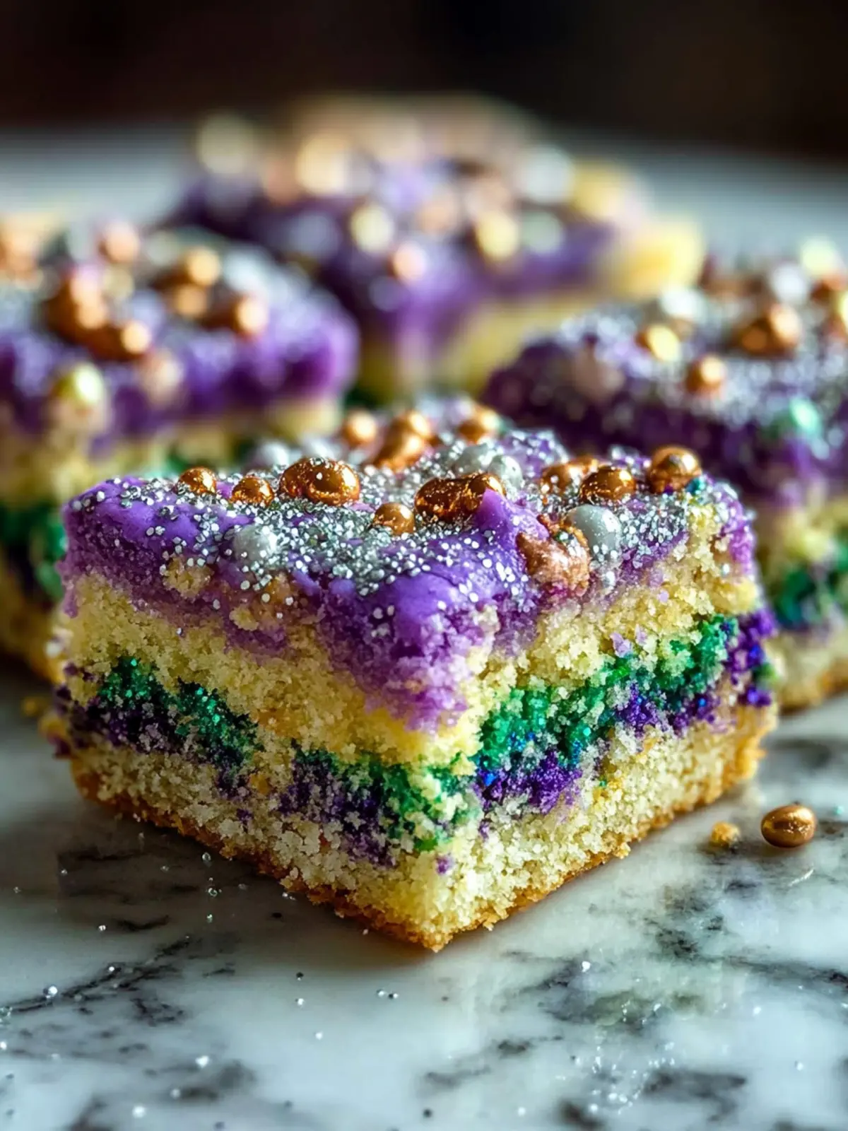 Mardi Gras King Cake Bars: Amazing Festive Treat