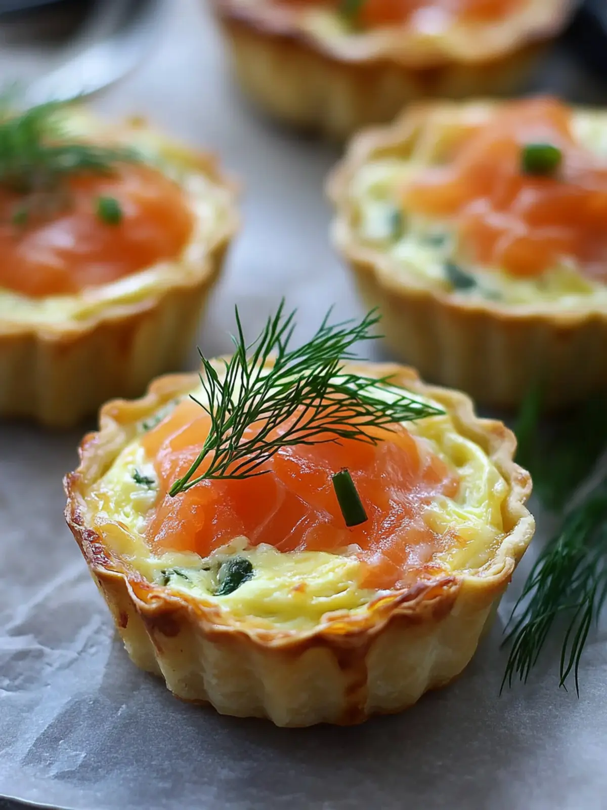 Delicious Mini Smoked Salmon Quiches Recipe