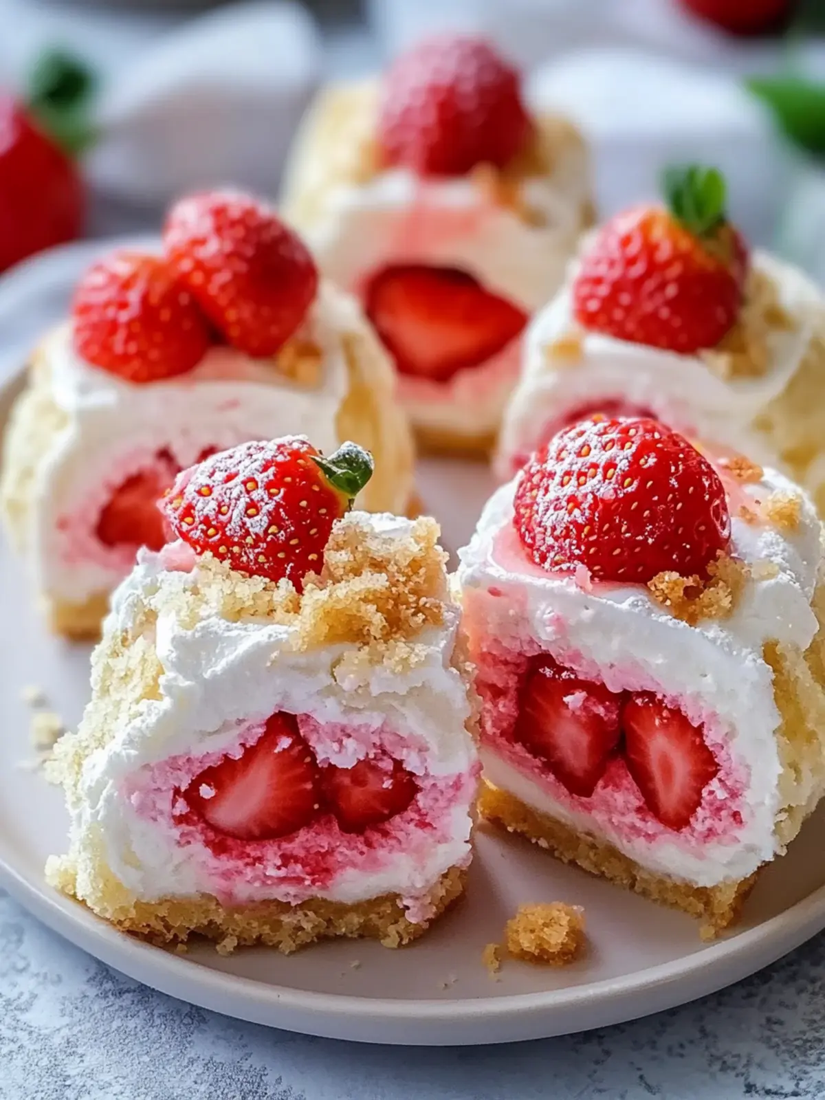 Strawberry Shortcake Cheesecake Rolls