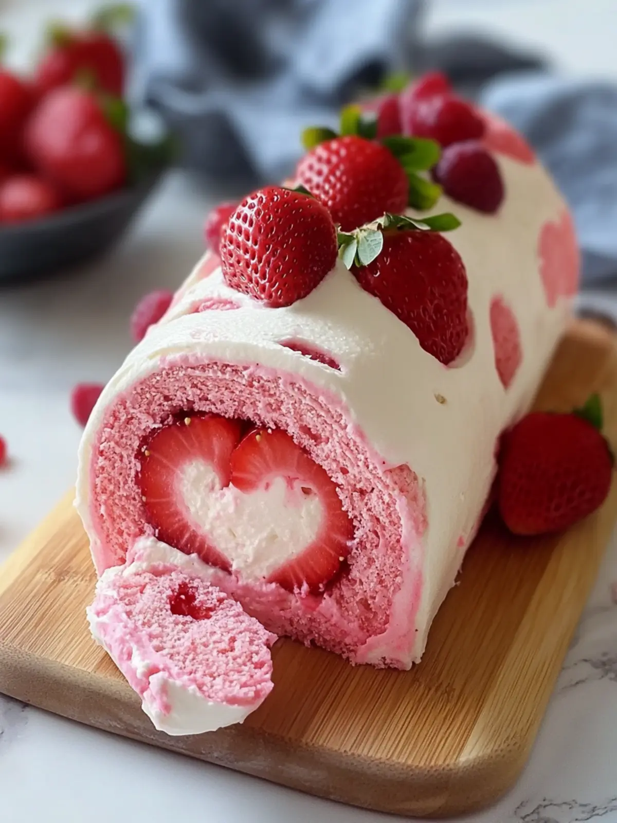 Sweetheart Strawberry Roll Cake: A Romantic Dessert Recipe