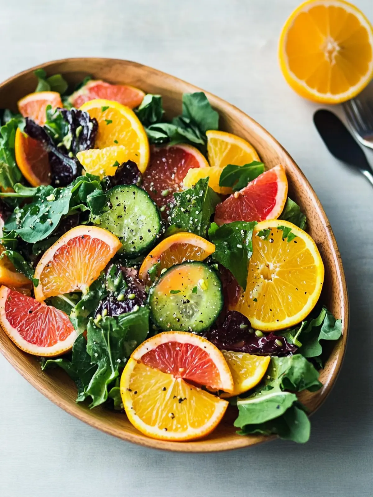 Recipe: Herbed Citrus Salad with Tahini Dressing and Greens