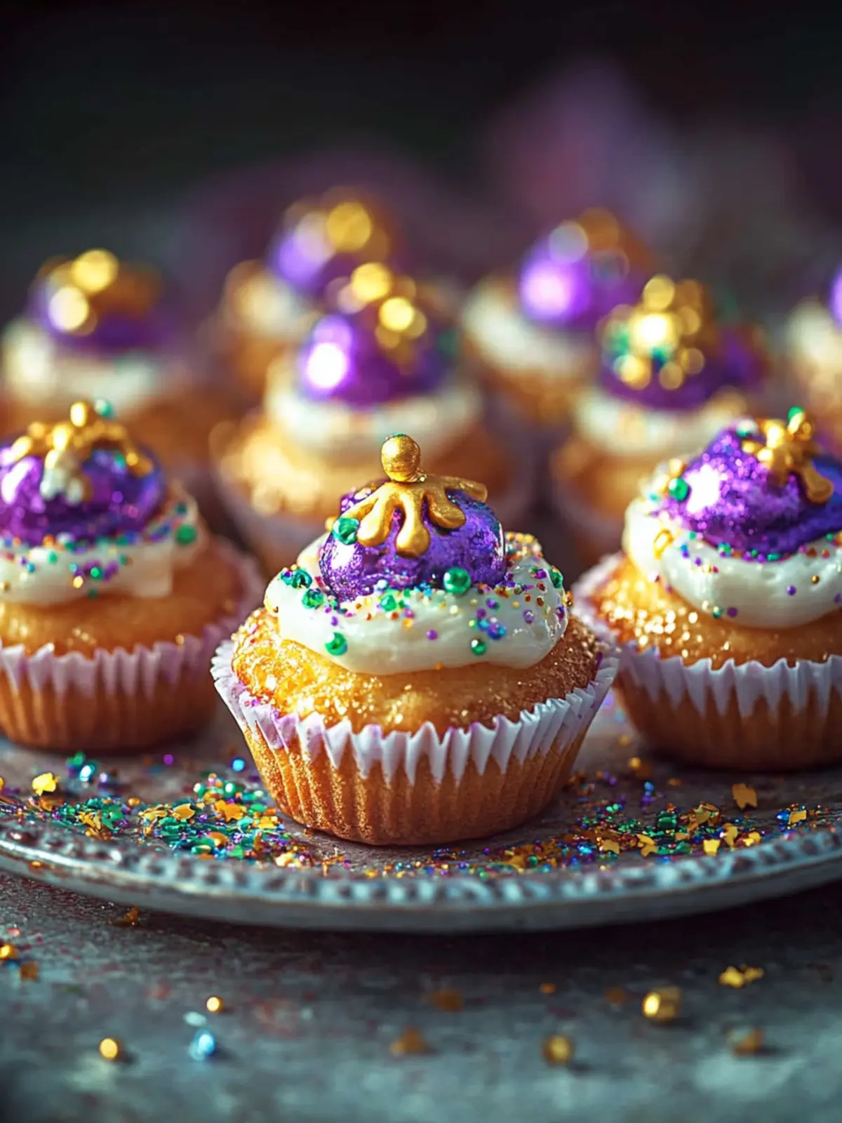 Mini King Cakes for Mardi Gras Parties: Healthier & Delicious! 3 Mini King Cakes for Mardi Gras Parties