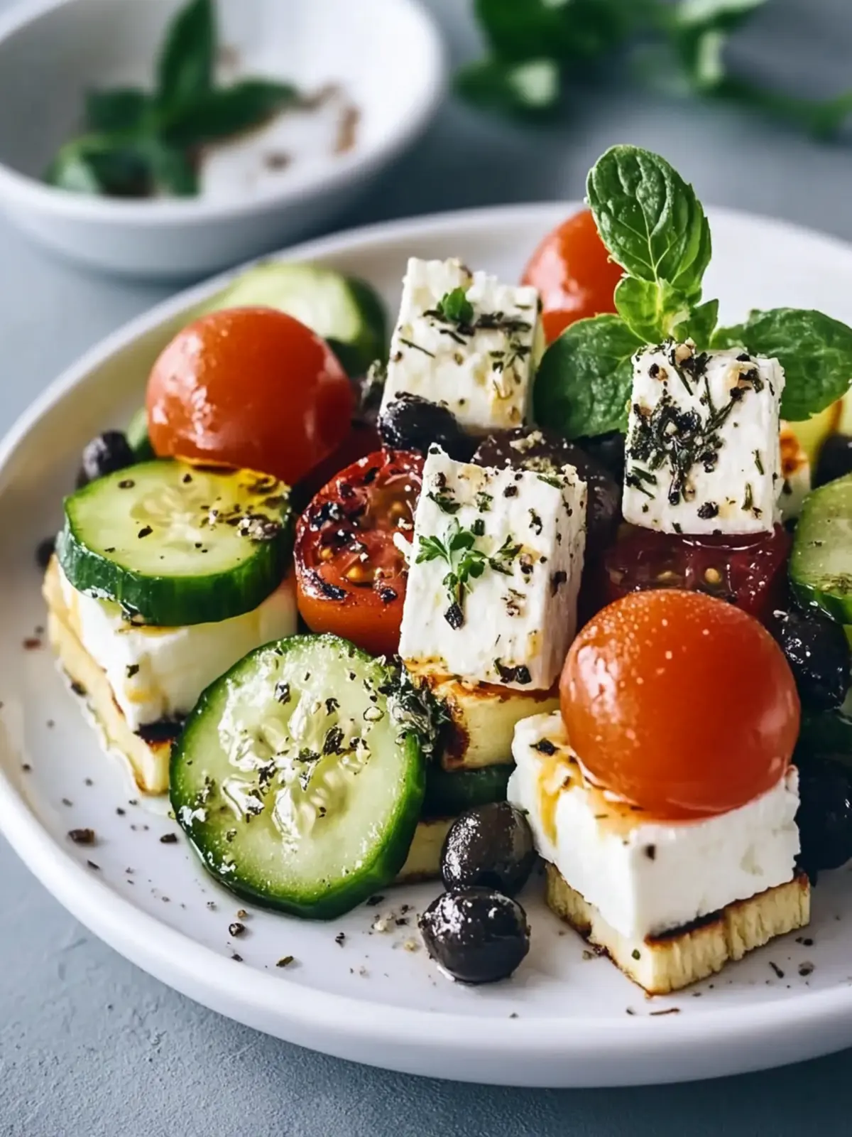 Feta Spieße mit Gurke Rezept – Refreshing Healthy Snack Idea 4 Feta Spieße mit Gurke Rezept